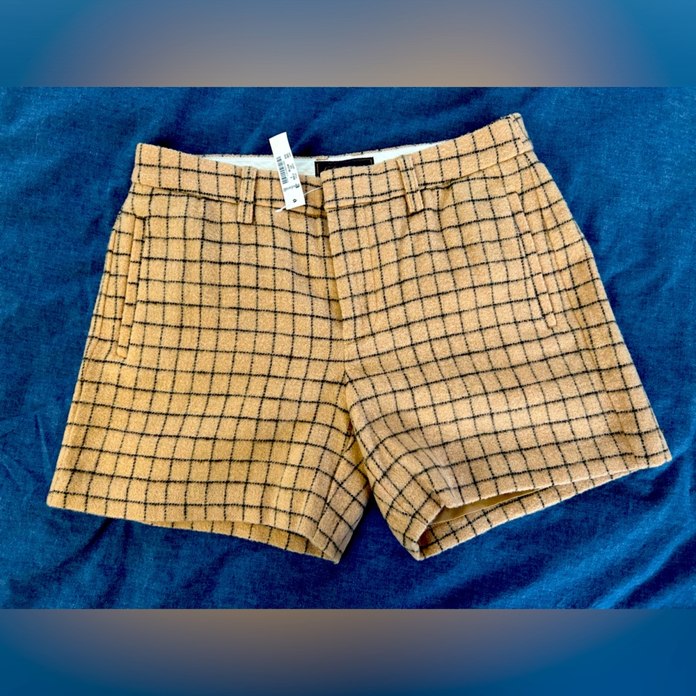 NWT! Madewell camel wool shorts